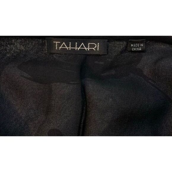 Tahari Women's Silk Skirt Mini Floral Pencil Mid Rise Straight Black Size 14 NWT - Picture 3 of 6